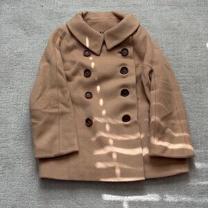 Vintage 60s camel coat with cheetah patterned lining